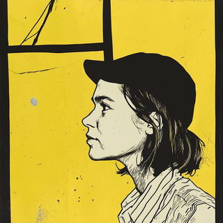 Cryomigratory Cinema style, Midjourney V6.1: photographic portrait of female protagonist