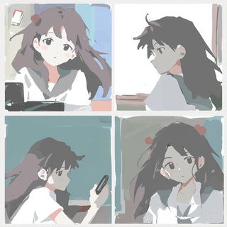 Chromatic Aberration Guild style, Midjourney V6.1: black-and-white manga comic strip