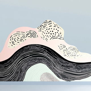 Cloudcut Gneiss style, Midjourney V6.1: abstract 3D render