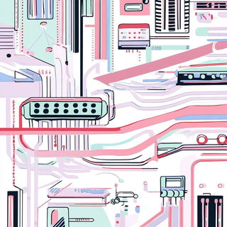 Cloudcut Gneiss style, Midjourney V6.1: technical infrastructure blueprint schematics