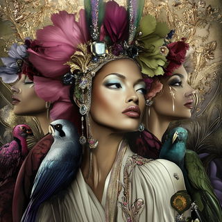 Aerialaqueduct style, Midjourney V6.1: traditional folk art