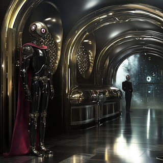 Aerialaqueduct style, Midjourney V6.1: cinematic shot from sci-fi movie