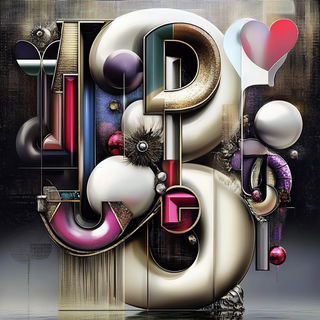 Aerialaqueduct style, Midjourney V6.1: typographic composition with large letters