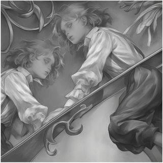 Atlasdream style, Midjourney V6.1: black-and-white manga comic strip