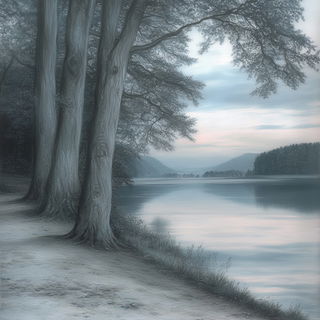 Atlasdream style, Midjourney V6.1: realistic landscape photograph of quiet dawn