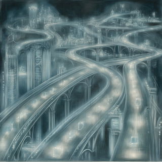 Atlasdream style, Midjourney V6.1: technical infrastructure blueprint schematics
