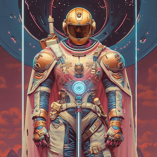 Turquoisefolklore style, Midjourney V6.1: concept art character design of retropunk steam knight