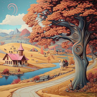 Turquoisefolklore style, Midjourney V6.1: traditional folk art