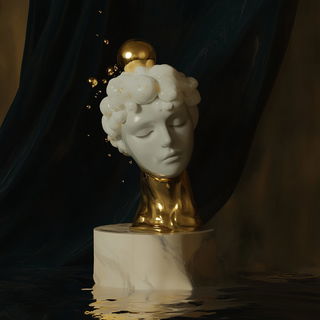 Cinechromia style, Midjourney V6.1: abstract 3D render