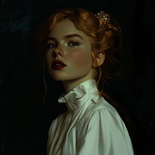 Cinechromia style, Midjourney V6.1: photographic portrait of female protagonist