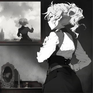 Radial Neon Bunraku style, Midjourney V6.1: black-and-white manga comic strip