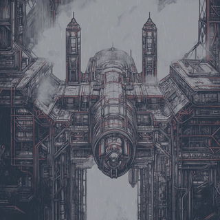 Charcoalwetland style, Midjourney V6.1: cinematic shot from sci-fi movie