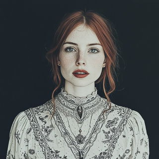Charcoalwetland style, Midjourney V6.1: photographic portrait of female protagonist