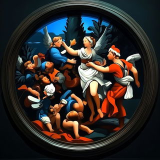 Inkpanorama style, Midjourney V6.1: classical 18th-century oil painting