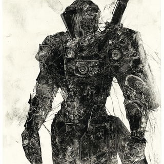 Cactus Sticker Cabal style, Midjourney V6.1: concept art character design of retropunk steam knight