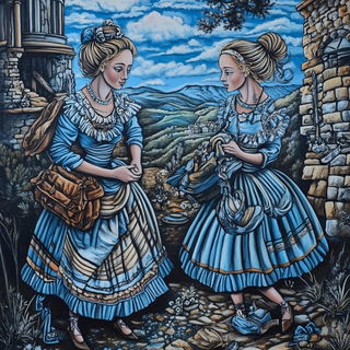 Smogchromatic style, Midjourney V6.1: classical 18th-century oil painting
