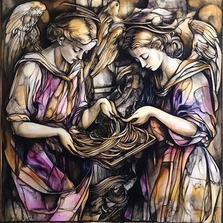 Umbrellacrania style, Midjourney V6.1: classical 18th-century oil painting