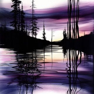 Umbrellacrania style, Midjourney V6.1: realistic landscape photograph of quiet dawn