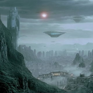 Chromobrick style, Midjourney V6.1: cinematic shot from sci-fi movie