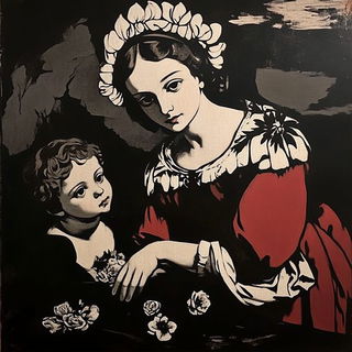 Biolume Crashcountry style, Midjourney V6.1: classical 18th-century oil painting