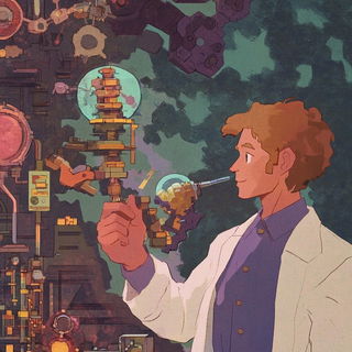 Washwind Shanshui style, Midjourney V6.1: editorial illustration for popular scientific magazine cover