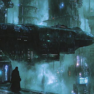 Galehaven Tableau style, Midjourney V6.1: cinematic shot from sci-fi movie