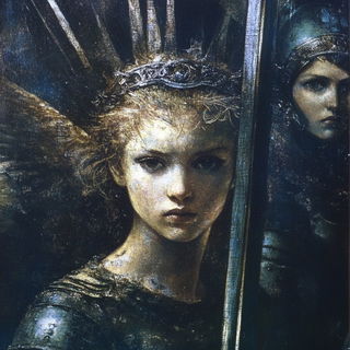 Galehaven Tableau style, Midjourney V6.1: classical 18th-century oil painting