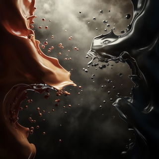 Rainbaritone style, Midjourney V6.1: abstract 3D render