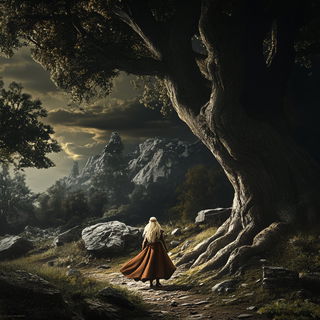 Rainbaritone style, Midjourney V6.1: retro fairy-tale illustration