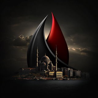 Rainbaritone style, Midjourney V6.1: bold minimalist logo design for Istanbul city municipal services