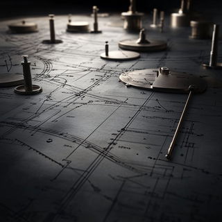 Rainbaritone style, Midjourney V6.1: technical infrastructure blueprint schematics