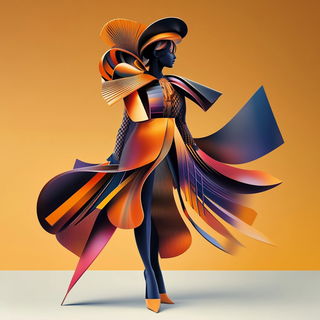 Screenprint Monsoon Shrine style, Midjourney V6.1: haute-couture fashion outfit