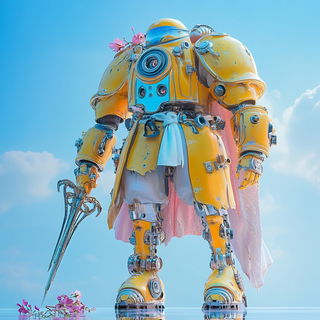 Aeropastoral style, Midjourney V6.1: concept art character design of retropunk steam knight