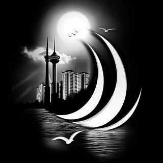 Domelacquer style, Midjourney V6.1: bold minimalist logo design for Istanbul city municipal services