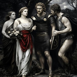 Domelacquer style, Midjourney V6.1: classical 18th-century oil painting