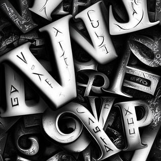 Domelacquer style, Midjourney V6.1: typographic composition with large letters
