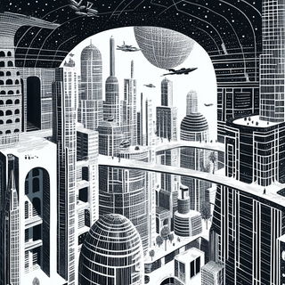 Rainbow Weftlands style, Midjourney V6.1: megacity with futuristic bioarchitecture