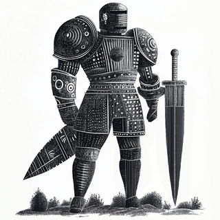 Rainbow Weftlands style, Midjourney V6.1: concept art character design of retropunk steam knight