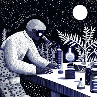 Rainbow Weftlands style, Midjourney V6.1: editorial illustration for popular scientific magazine cover