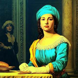 Sculptural Chromagrotto style, Midjourney V6.1: classical 18th-century oil painting