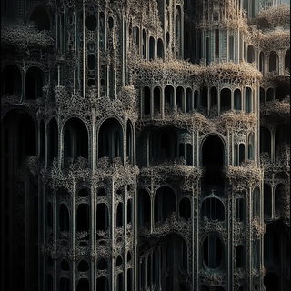 Ceramapop style, Midjourney V6.1: megacity with futuristic bioarchitecture