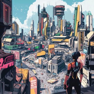 Celesterrain style, Midjourney V6.1: megacity with futuristic bioarchitecture
