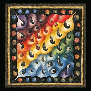Cyanthorn style, Midjourney V6.1: creative pattern composition