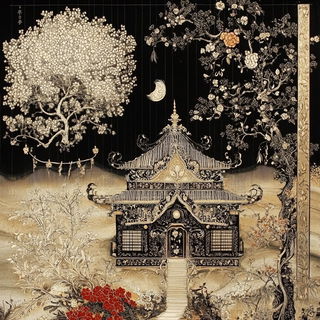 Cyanopyre style, Midjourney V6.1: traditional folk art