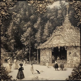 Cyanopyre style, Midjourney V6.1: classical 18th-century oil painting