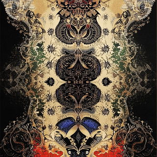 Cyanopyre style, Midjourney V6.1: creative pattern composition