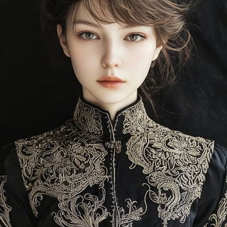 Cyanopyre style, Midjourney V6.1: photographic portrait of female protagonist