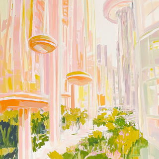 Redcloak Fandango style, Midjourney V6.1: megacity with futuristic bioarchitecture
