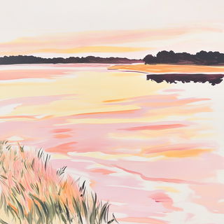 Redcloak Fandango style, Midjourney V6.1: realistic landscape photograph of quiet dawn