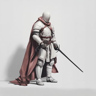 Martensite Afterstorm style, Midjourney V6.1: concept art character design of retropunk steam knight